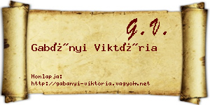 Gabányi Viktória névjegykártya
